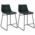 Comfortcorrect 24 in. Classic Faux Leather Counter Height Chair Set - Black CO2771585